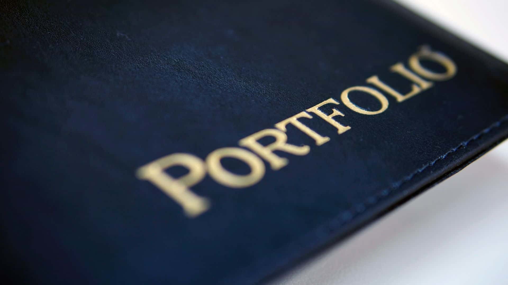 Stock image of a portfolio